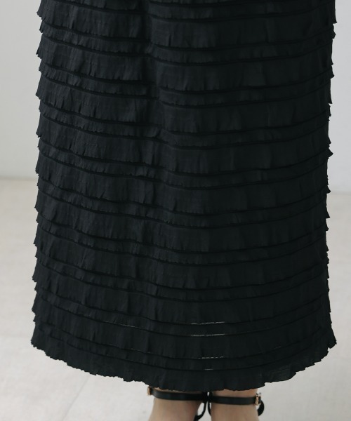 Bou Jeloud（ブージュルード）の「フリルカットソータイトスカート（スカート・レディース・ブラック/オフホワイト・FREE）」の22枚目の写真