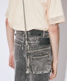 excerption denim    bleached sacoche