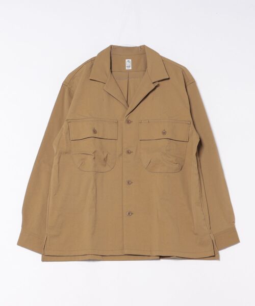KATO`（カトー）の「/KATO(カトー)/２１１　ナイロンオープンカラーワークシャツ（シャツ/ブラウス・メンズ・カーキ/ベージュ・L/M/S）」の2枚目の写真