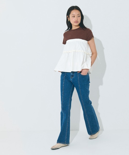 coca(coca)(コカ)の「【WEB限定セール】ポプリン 2wayベアトップス(チューブトップ・レディース・ネイビー/ホワイト・S/M/L)」の7枚目の写真