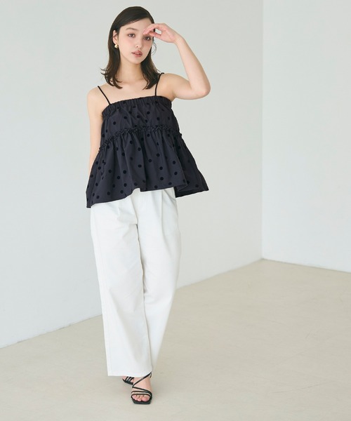coca(coca)(コカ)の「【WEB限定セール】ポプリン 2wayベアトップス(チューブトップ・レディース・ネイビー/ホワイト・S/M/L)」の9枚目の写真
