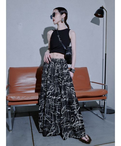 Stylevoice for xxx(スタイルヴォイスフォー)の「【00サイズ】<YUKIKO KOJIMAさんコラボ>カップ付きアメスリタンクトップ(タンクトップ・レディース・ブラック/オフホワイト・00/1)」の8枚目の写真