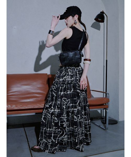 Stylevoice for xxx(スタイルヴォイスフォー)の「【00サイズ】<YUKIKO KOJIMAさんコラボ>カップ付きアメスリタンクトップ(タンクトップ・レディース・ブラック/オフホワイト・00/1)」の12枚目の写真