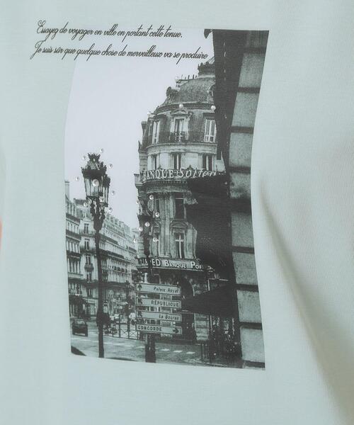 ITS'DEMO（イッツデモ）の「【手洗い可】フォトフレンチTシャツ（Tシャツ/カットソー・レディース・オフホワイト/ライトブルー/ベビーピンク/ブラック・00）」の20枚目の写真