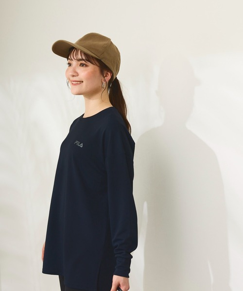 FILA（フィラ）の「マルチウェイ セットアップ 2点セット (ラッシュガード / フィットネスフェア)（ラッシュガード・レディース・ブラック/ベージュ/ラベンダー/ブラウン・MEDIUM/LARGE/X-LARGE/XX-LARGE/XXXX-LARGE/XXX-LARGE）」の9枚目の写真