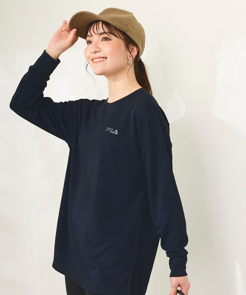 FILA（フィラ）の「マルチウェイ セットアップ 2点セット (ラッシュガード / フィットネスフェア)（ラッシュガード・レディース・ブラック/ベージュ/ラベンダー/ブラウン・MEDIUM/LARGE/X-LARGE/XX-LARGE/XXXX-LARGE/XXX-LARGE）」の11枚目の写真