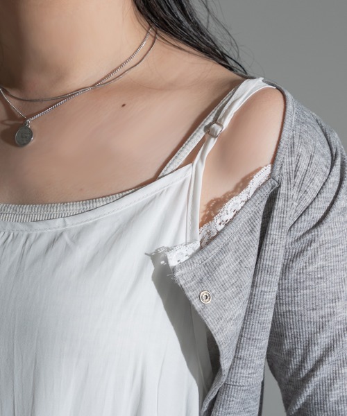 apres jour mignon(アプレジュールミニョン)の「【apresjour mignon×ARIAZ】裾フリルキャミソール(キャミソール・レディース・ホワイト・ONESIZE)」の5枚目の写真