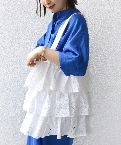 SHIPS(シップス)の「RAJAT:シフリー 刺繍 トート(トートバッグ・レディース・ブラック/ライトホワイト・ONE SIZE)」の20枚目の写真