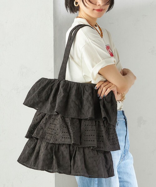 SHIPS(シップス)の「RAJAT:シフリー 刺繍 トート(トートバッグ・レディース・ブラック/ライトホワイト・ONE SIZE)」の16枚目の写真