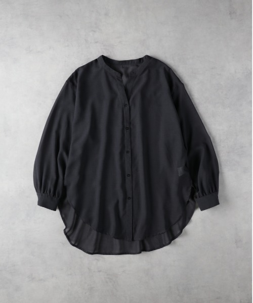 Right-on(ライトオン)の「HONEYSUCKLE ROSE(ハニーサックルローズ)【レディース】シアーブラウス(シャツ/ブラウス・レディース・ブルー/オフホワイト/ダークグレー・L/M)」の3枚目の写真