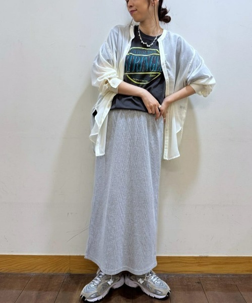 Right-on(ライトオン)の「HONEYSUCKLE ROSE(ハニーサックルローズ)【レディース】シアーブラウス(シャツ/ブラウス・レディース・ブルー/オフホワイト/ダークグレー・L/M)」の14枚目の写真
