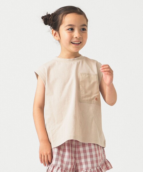 B:MING by BEAMS（ビーミングバイビームス）の「吸水速乾ノースリーブ 2025SS（100～140cm）（タンクトップ・キッズ・ダークグリーン/ベージュ・110/140/120/100/130）」の3枚目の写真
