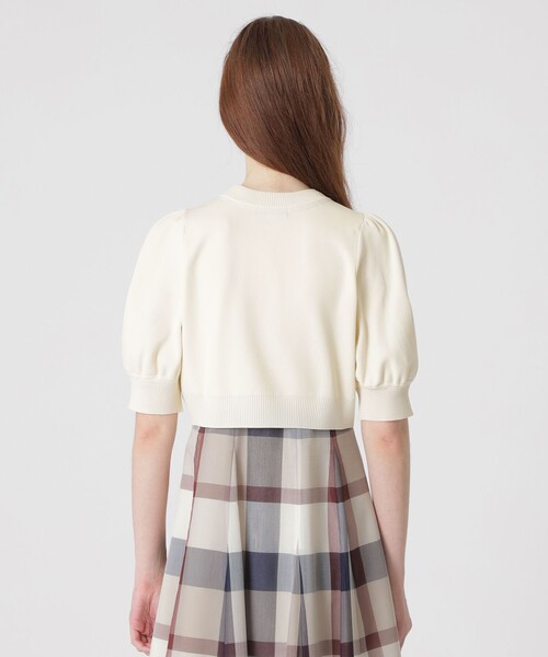 BLUE LABEL CRESTBRIDGE（ブルーレーベルクレストブリッジ）の「【美人百花コラボ】ショートカーディガン（カーディガン/ボレロ・レディース・オフホワイト/ブラック/レッド系その他・38）」の18枚目の写真