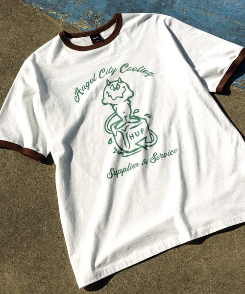 SUPPLIES & SERVICE RINGER TEE（Tシャツ/カットソー）｜HUF