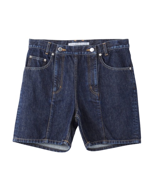 JOHN LAWRENCE SULLIVAN(ジョンローレンスサリバン)の「WASHED DENIM DOUBLE ZIPPERFLY SHORTS(デニムパンツ・メンズ・ブラック×ブラック/インディゴブルー/ブラック×ゴールド・46/44)」の1枚目の写真