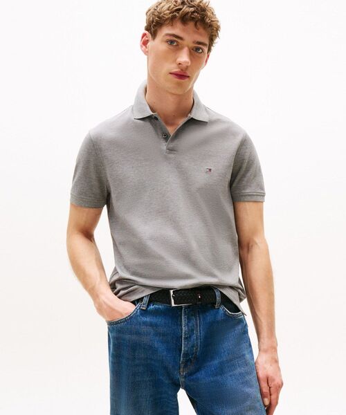 TOMMY HILFIGER（トミーヒルフィガー）の「レギュラーポロシャツ（ポロシャツ・メンズ・グレー/ブルー/ネイビー/ピンク・MEDIUM/LARGE/X-LARGE/SMALL）」の2枚目の写真