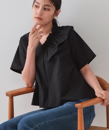 アシンメトリー フリルトップス」に該当するレディースのシャツ