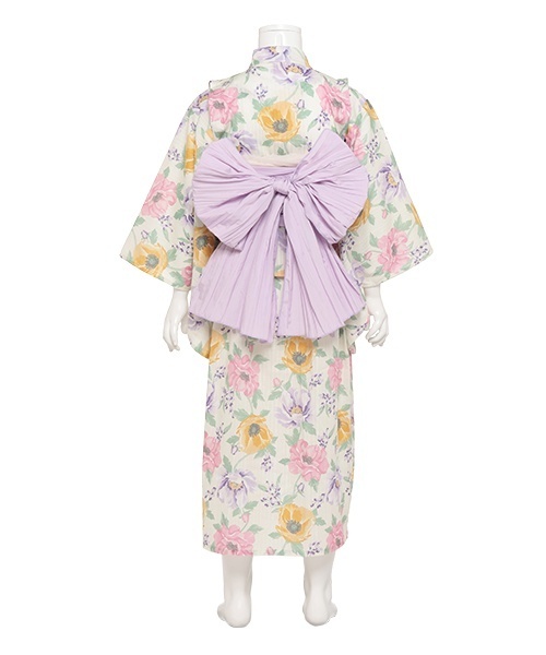 petit main(プティマイン)の「大花柄2way浴衣(浴衣・キッズ・サックスブルー/クリーム・100cm/110cm/90cm/130cm/120cm)」の7枚目の写真