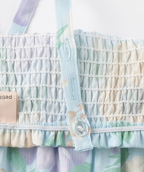 petit main(プティマイン)の「大花柄2way浴衣(浴衣・キッズ・サックスブルー/クリーム・100cm/110cm/90cm/130cm/120cm)」の12枚目の写真