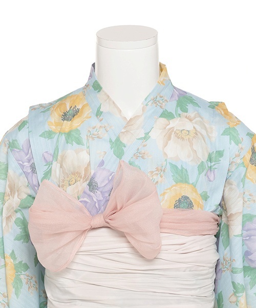 petit main(プティマイン)の「大花柄2way浴衣(浴衣・キッズ・サックスブルー/クリーム・100cm/110cm/90cm/130cm/120cm)」の13枚目の写真