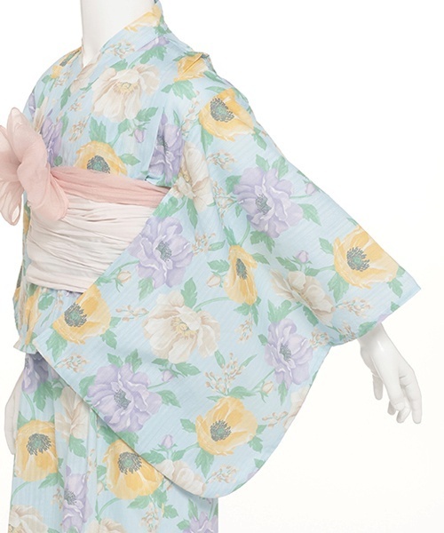 petit main(プティマイン)の「大花柄2way浴衣(浴衣・キッズ・サックスブルー/クリーム・100cm/110cm/90cm/130cm/120cm)」の14枚目の写真