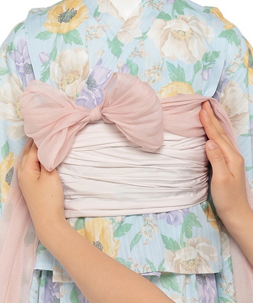 petit main(プティマイン)の「大花柄2way浴衣(浴衣・キッズ・サックスブルー/クリーム・100cm/110cm/90cm/130cm/120cm)」の20枚目の写真