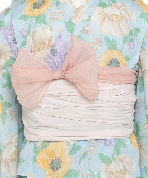 petit main(プティマイン)の「大花柄2way浴衣(浴衣・キッズ・サックスブルー/クリーム・100cm/110cm/90cm/130cm/120cm)」の21枚目の写真