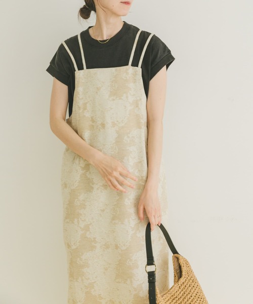 ITEMS URBANRESEARCH（アイテムズ アーバンリサーチ）の「ピグメントフレンチTシャツ（Tシャツ/カットソー・レディース・キャメル/ブラック/グレー・FREE）」の4枚目の写真