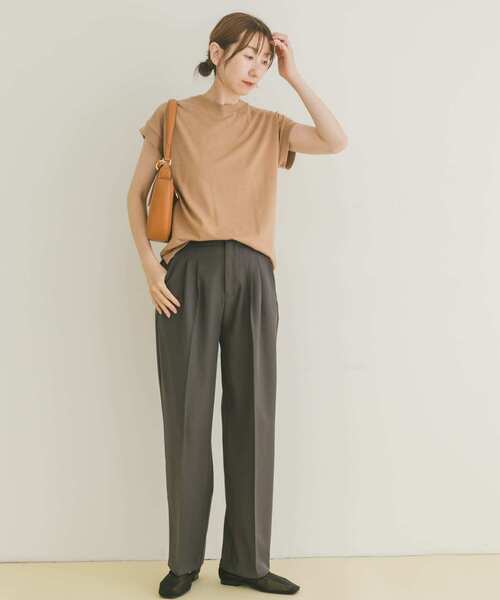 ITEMS URBANRESEARCH（アイテムズ アーバンリサーチ）の「ピグメントフレンチTシャツ（Tシャツ/カットソー・レディース・キャメル/ブラック/グレー・FREE）」の20枚目の写真