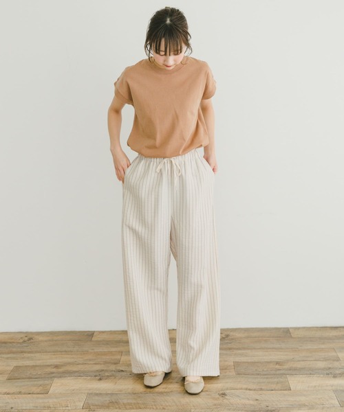 ITEMS URBANRESEARCH（アイテムズ アーバンリサーチ）の「ピグメントフレンチTシャツ（Tシャツ/カットソー・レディース・キャメル/ブラック/グレー・FREE）」の22枚目の写真