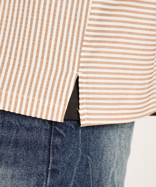 SUNS by #Re:room（サンズバイリルーム）の「スイッチングシアサッカーオープンカラーシャツ（シャツ/ブラウス・メンズ・ブラック/ブルー・SMALL/MEDIUM）」の17枚目の写真