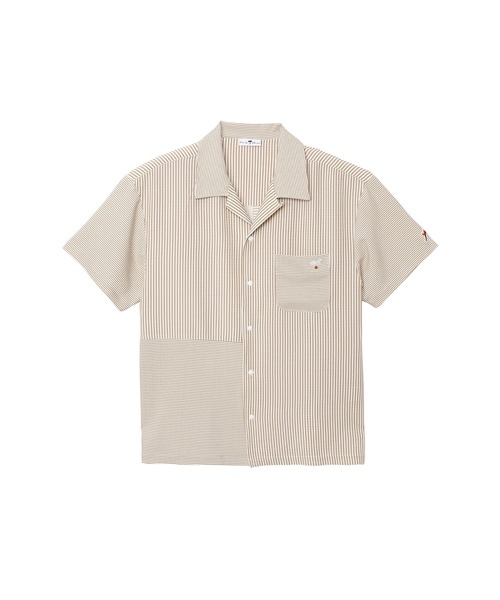 SUNS by #Re:room（サンズバイリルーム）の「スイッチングシアサッカーオープンカラーシャツ（シャツ/ブラウス・メンズ・ブラック/ブルー・SMALL/MEDIUM）」の20枚目の写真
