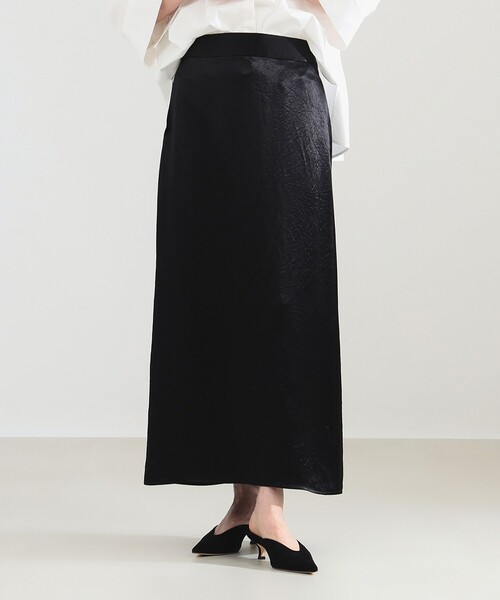 Demi-Luxe BEAMS（デミルクス ビームス）の「【2/5再値下げ】アセテート サテン イージースカート（スカート・レディース・ブラック/グレー・36/38）」の17枚目の写真