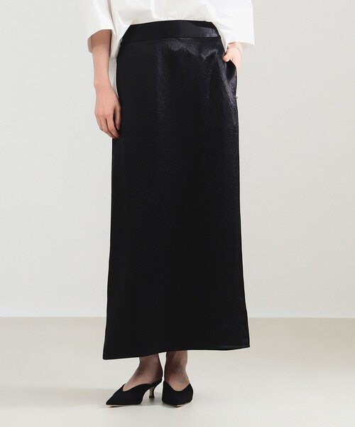 Demi-Luxe BEAMS（デミルクス ビームス）の「【2/5再値下げ】アセテート サテン イージースカート（スカート・レディース・ブラック/グレー・36/38）」の18枚目の写真