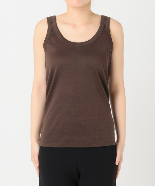 Deuxieme Classe☆GLANCE タンクトップ　ブラウン　タグ付新品 GLANCE タンクトップ（タンクトップ）｜Deuxieme Classe