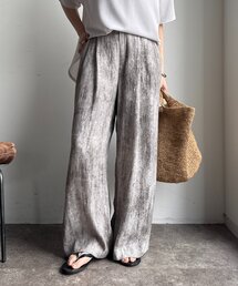 【WEB限定】ニュアンス柄タックパンツ