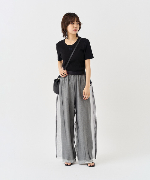 HARDY NOIR(アルディーノアール)の「《追加3》細リブTシャツ(Tシャツ/カットソー・レディース・ブラック/ホワイト・FREE)」の4枚目の写真