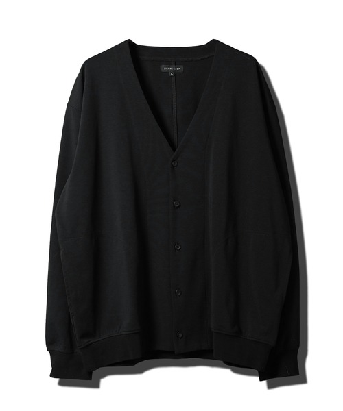 jiggys shop（ジギーズショップ）の「接触冷感 ダブルフェイス素材 ストレッチ Vネック カーディガン（カーディガン/ボレロ・メンズ・ブラック/グレー/ブルー/スミクロ・MEDIUM/LARGE/X-LARGE）」の9枚目の写真