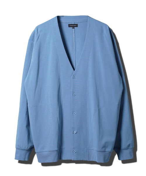 jiggys shop（ジギーズショップ）の「接触冷感 ダブルフェイス素材 ストレッチ Vネック カーディガン（カーディガン/ボレロ・メンズ・ブラック/グレー/ブルー/スミクロ・MEDIUM/LARGE/X-LARGE）」の15枚目の写真