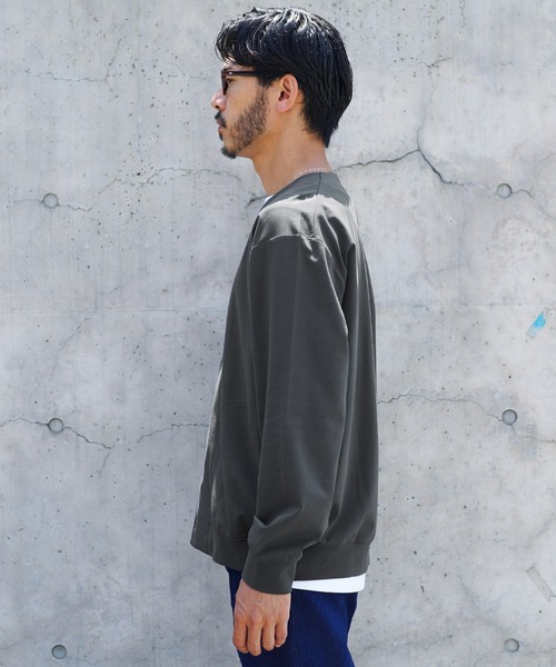 jiggys shop（ジギーズショップ）の「接触冷感 ダブルフェイス素材 ストレッチ Vネック カーディガン（カーディガン/ボレロ・メンズ・ブラック/グレー/ブルー/スミクロ・MEDIUM/LARGE/X-LARGE）」の18枚目の写真