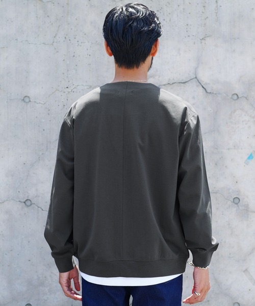 jiggys shop（ジギーズショップ）の「接触冷感 ダブルフェイス素材 ストレッチ Vネック カーディガン（カーディガン/ボレロ・メンズ・ブラック/グレー/ブルー/スミクロ・MEDIUM/LARGE/X-LARGE）」の19枚目の写真