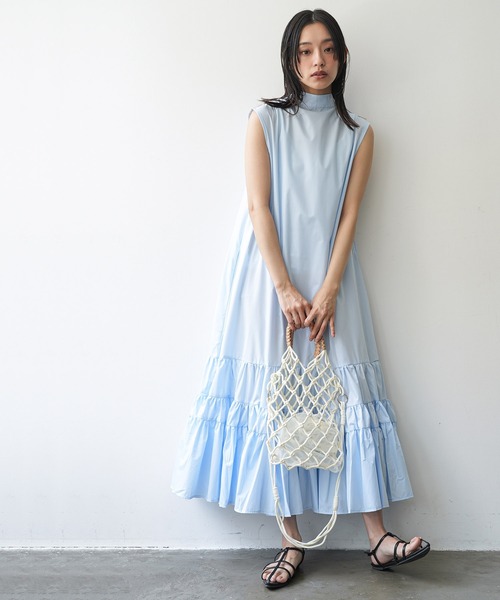 mili an deni(ミリアンデニ)の「前後2WAYリボンタイワンピース(ワンピース・レディース・ライトブルー/ブラック/ピンク・M)」の6枚目の写真