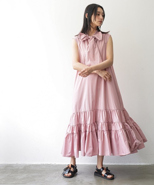 mili an deni(ミリアンデニ)の「前後2WAYリボンタイワンピース(ワンピース・レディース・ライトブルー/ブラック/ピンク・M)」の22枚目の写真
