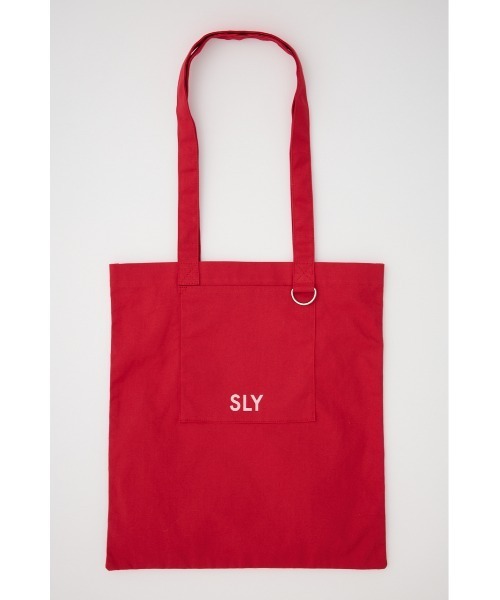 SLY（スライ）の「【WEB限定】POCKET LOGO TOTE BAG ポケット ロゴ トートバッグ（トートバッグ・レディース・ホワイト/レッド/ピンク/ブラック/ブルー・FREE）」の5枚目の写真