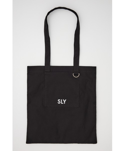 SLY（スライ）の「【WEB限定】POCKET LOGO TOTE BAG ポケット ロゴ トートバッグ（トートバッグ・レディース・ホワイト/レッド/ピンク/ブラック/ブルー・FREE）」の3枚目の写真