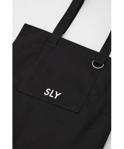 SLY（スライ）の「【WEB限定】POCKET LOGO TOTE BAG ポケット ロゴ トートバッグ（トートバッグ・レディース・ホワイト/レッド/ピンク/ブラック/ブルー・FREE）」の14枚目の写真