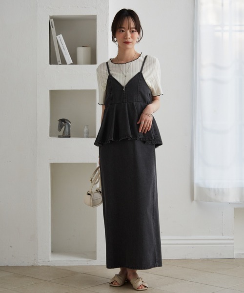 RANAN(ラナン)の「デニムペプラムキャミワンピース(ワンピース・レディース・ブラック/ブルー/ネイビー・M/L/LL)」の20枚目の写真