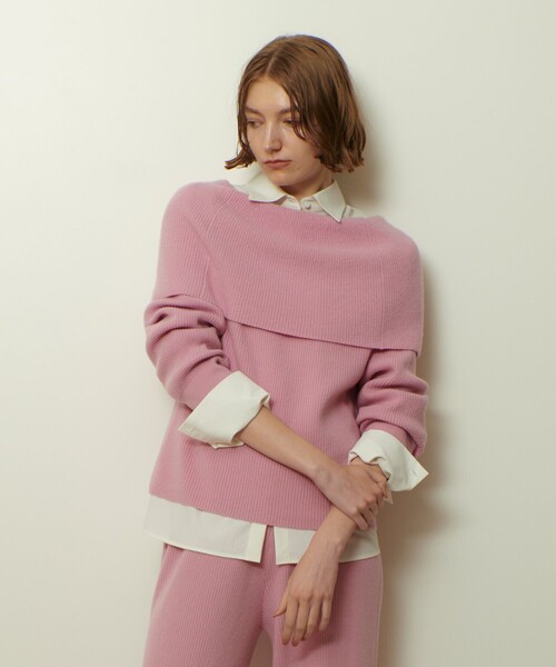 セール】ビッグカラー2WAYネックプルオーバー（ニット/セーター