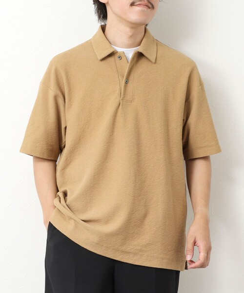NOLLEY’S(ノーリーズ)の「ブークレポロシャツ 25SS(ポロシャツ・メンズ・グリーン/ベージュ/ネイビー・S/M/L)」の1枚目の写真
