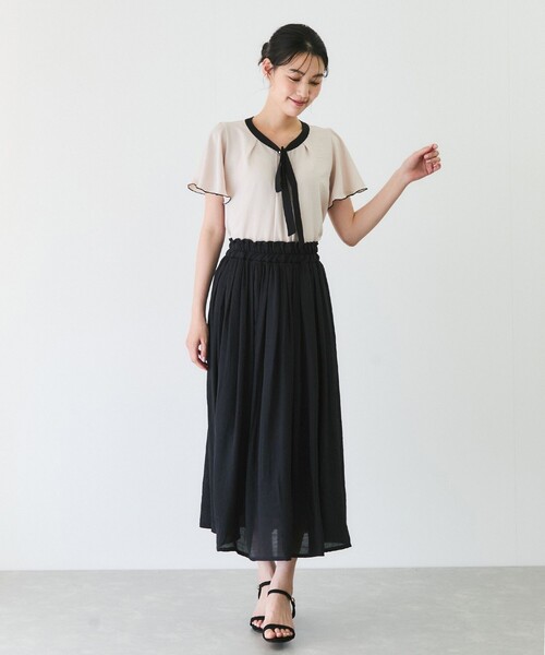Jayro(ジャイロ)の「ナローボータイブラウス(シャツ/ブラウス・レディース・ブラック/ベージュ/ホワイト系その他・M)」の21枚目の写真